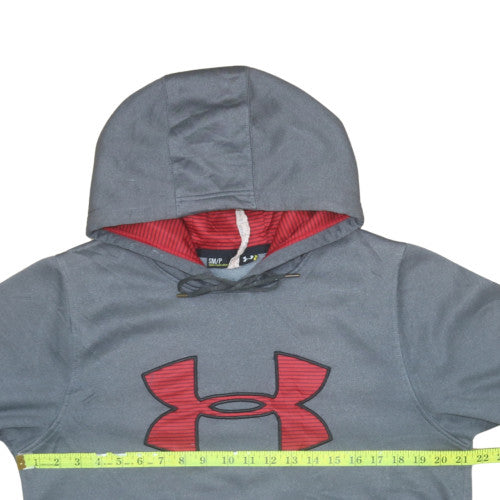 Mens UK Size S Under armour Grey Pullover Hoodie