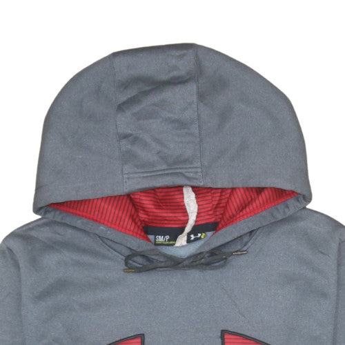 Mens UK Size S Under armour Grey Pullover Hoodie
