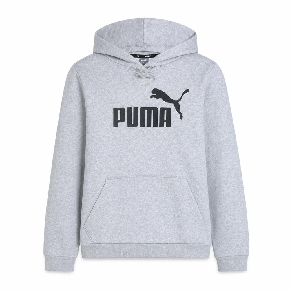 Front view of Puma Women’s Grey Hoodie XXL Pullover Cotton Blend Sports Casual
