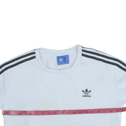 Womens UK Size 10 adidas White Pullover Sweatshirt
