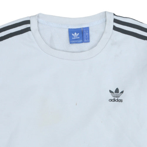 Womens UK Size 10 adidas White Pullover Sweatshirt
