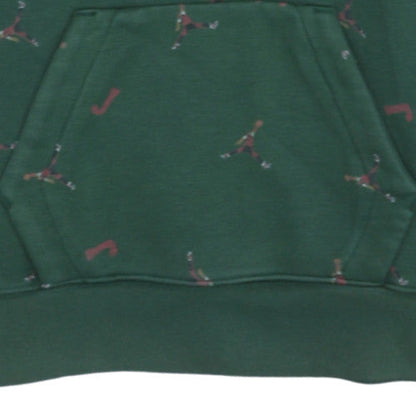 Jordan Boys Green Pullover Hoodie 12 Years L Graphic Print Fleece