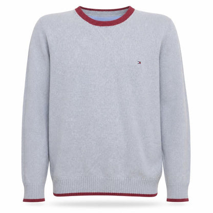 Tommy Hilfiger Men's Grey Cotton Crew Neck Jumper Size M
