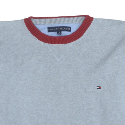Tommy Hilfiger Men's Grey Cotton Crew Neck Jumper Size M