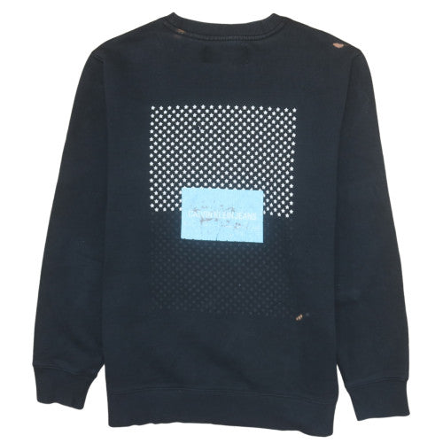 Mens UK Size XL Calvin Klein Jeans Black Pullover Sweatshirt