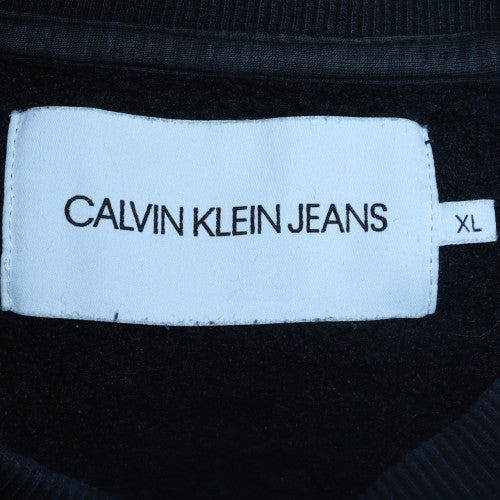 Mens UK Size XL Calvin Klein Jeans Black Pullover Sweatshirt