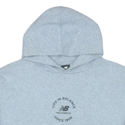 Mens UK Size S New Balance Grey Pullover Hoodie