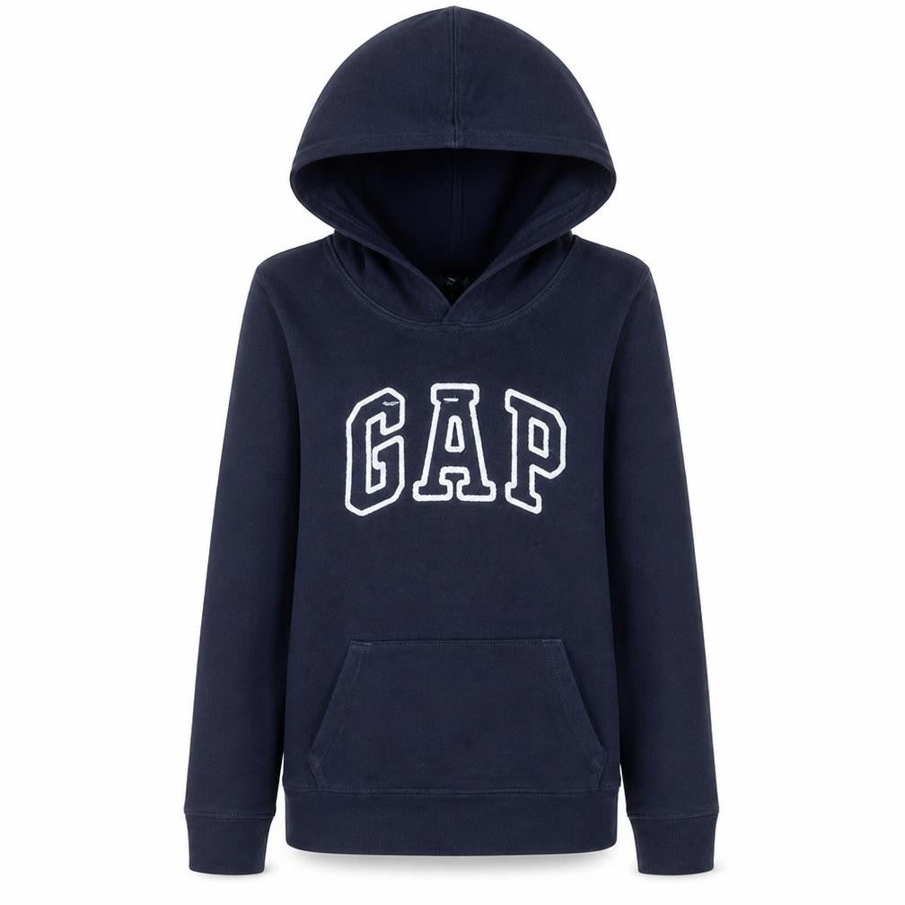Gap Womens Navy Pullover Hoodie Size S Cotton Blend Casual Sweatshirt