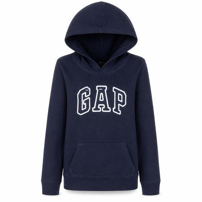 Gap Womens Navy Pullover Hoodie Size S Cotton Blend Casual Sweatshirt