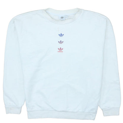 Womens UK Size S adidas White Pullover Sweatshirt