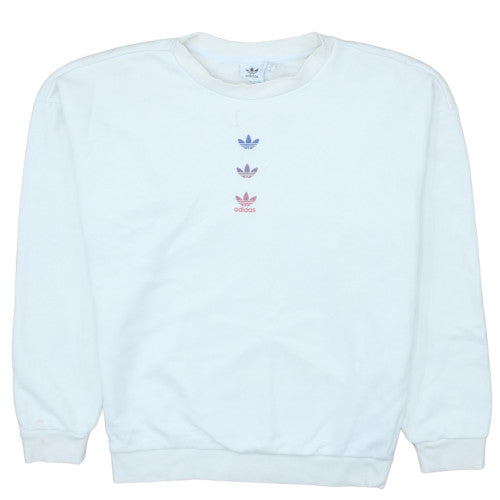 Womens UK Size S adidas White Pullover Sweatshirt