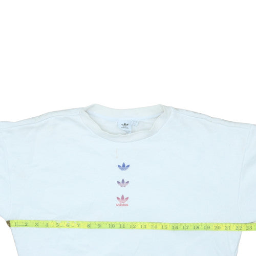 Womens UK Size S adidas White Pullover Sweatshirt