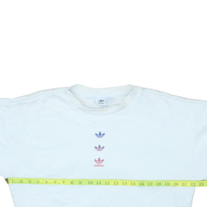 Womens UK Size S adidas White Pullover Sweatshirt