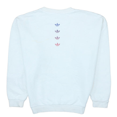 Womens UK Size S adidas White Pullover Sweatshirt