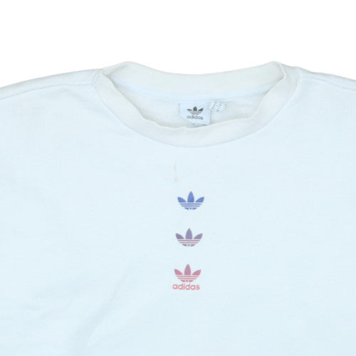 Womens UK Size S adidas White Pullover Sweatshirt