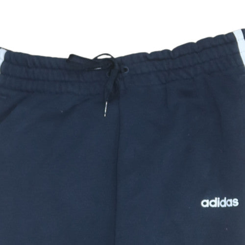 Womens UK Size 12-14 adidas Regular Fit Track Pants Blue Trousers