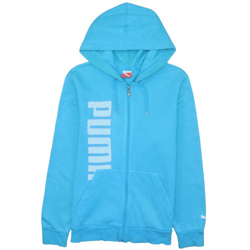 Mens UK Size M PUMA Blue Full Zip Hoodie