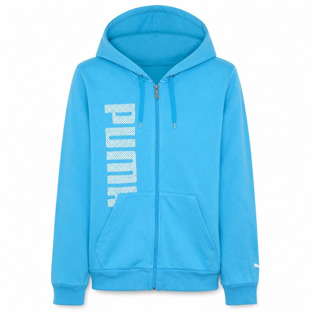Mens UK Size M PUMA Blue Full Zip Hoodie