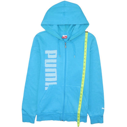 Mens UK Size M PUMA Blue Full Zip Hoodie