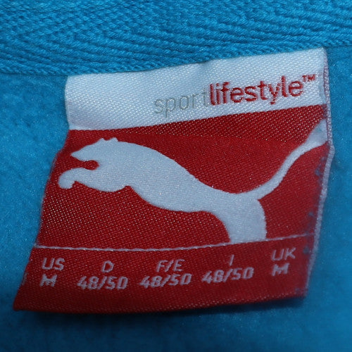 Mens UK Size M PUMA Blue Full Zip Hoodie