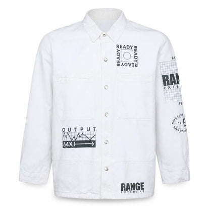 Mens UK Size S Bershka White Basic Jacket