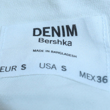 Mens UK Size S Bershka White Basic Jacket
