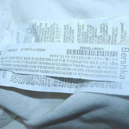 Mens UK Size S Bershka White Basic Jacket