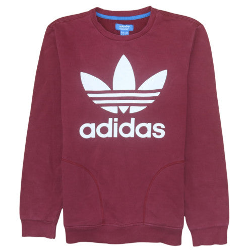 Mens UK Size S adidas Red Pullover Sweatshirt