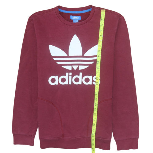 Mens UK Size S adidas Red Pullover Sweatshirt