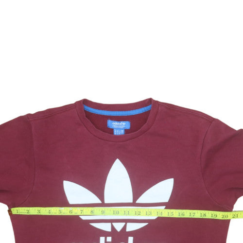 Mens UK Size S adidas Red Pullover Sweatshirt