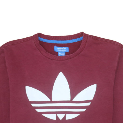 Mens UK Size S adidas Red Pullover Sweatshirt