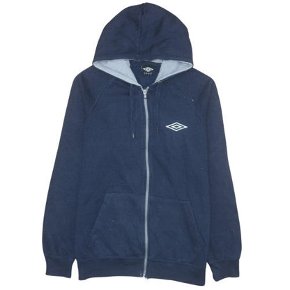 Mens UK Size L Umbro Blue Full Zip Hoodie