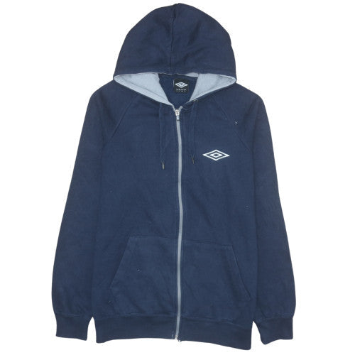 Mens UK Size L Umbro Blue Full Zip Hoodie