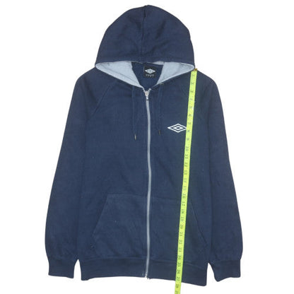 Mens UK Size L Umbro Blue Full Zip Hoodie