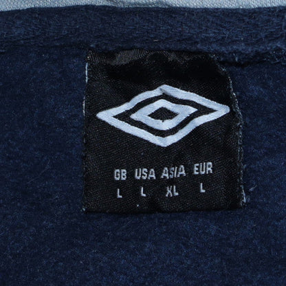 Mens UK Size L Umbro Blue Full Zip Hoodie