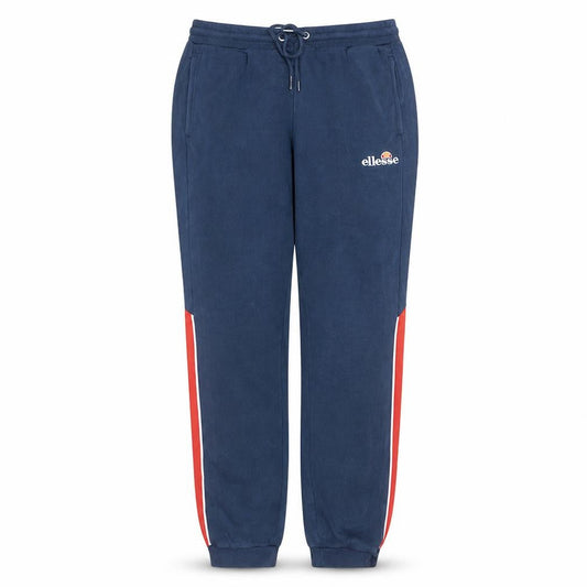 Front view of Ellesse Men’s Blue Jogger Trousers L Fleece Side Stripe Activewear