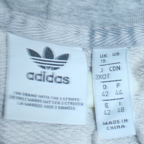 Womens UK Size 16 adidas Grey Pullover Hoodie