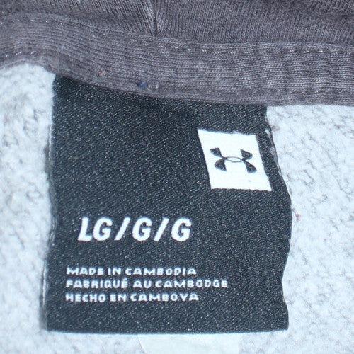 Mens UK Size L Under armour Grey Pullover Hoodie