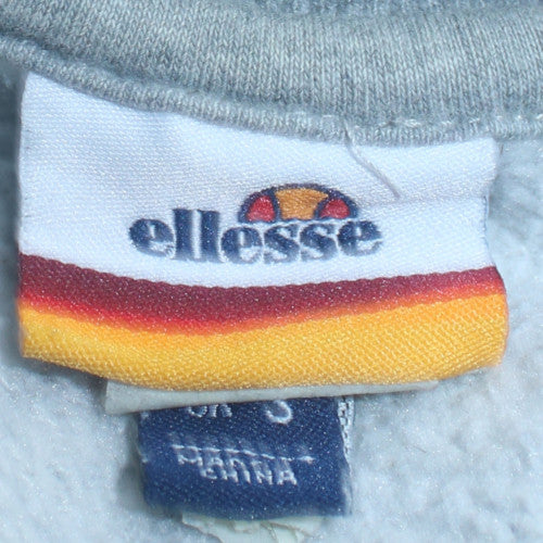 Womens UK Size S ellesse Grey Pullover Sweatshirt