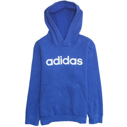 Boys UK Size 152 adidas Blue Pullover Hoodie