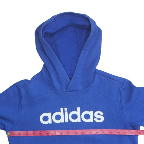 Boys UK Size 152 adidas Blue Pullover Hoodie