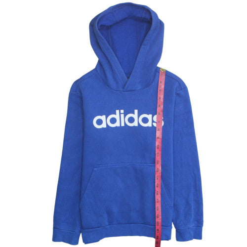 Boys UK Size 152 adidas Blue Pullover Hoodie