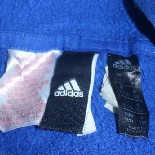 Boys UK Size 152 adidas Blue Pullover Hoodie
