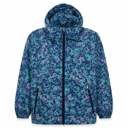 Decathlon Men's Blue Windbreaker Jacket M Hooded Lightweight Casual