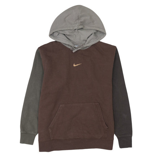 Womens UK Size L Nike Brown Pullover Hoodie