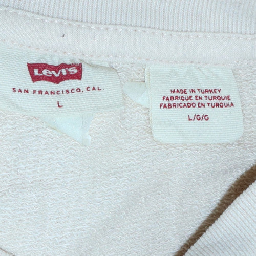 Womens UK Size L Levi's Beige Pullover Sweatshirt