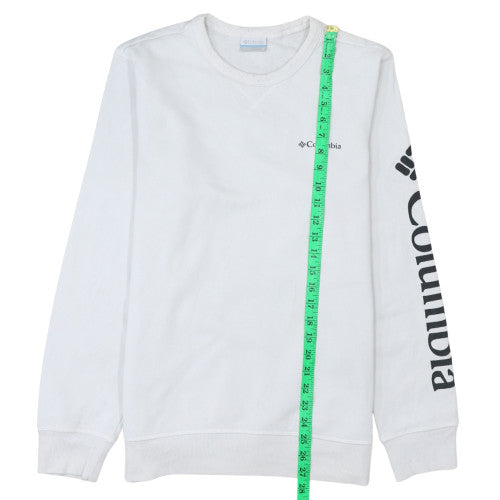 Mens UK Size S Columbia White Pullover Sweatshirt