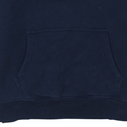 Gap Men Blue Pullover Hoodie L Fleece Logo Regular Fit