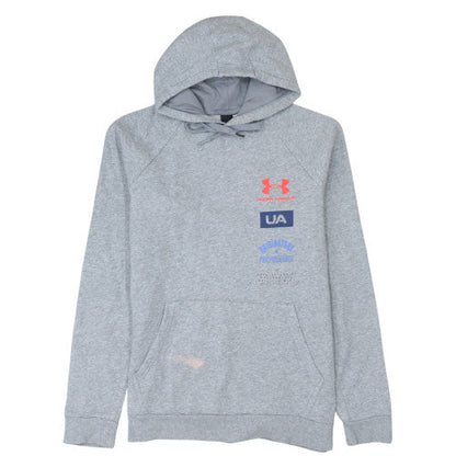 Mens UK Size M Under armour Grey Pullover Hoodie