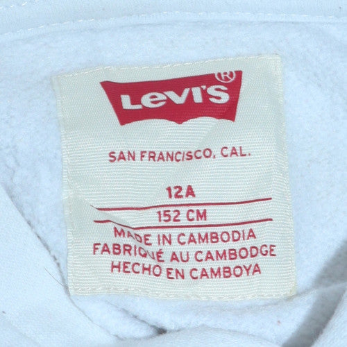 Boys UK Size 12 Years Levi's White Pullover Hoodie